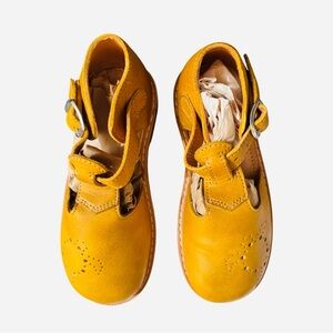 Mikoleon | Leather Camperas Mustard Kids
